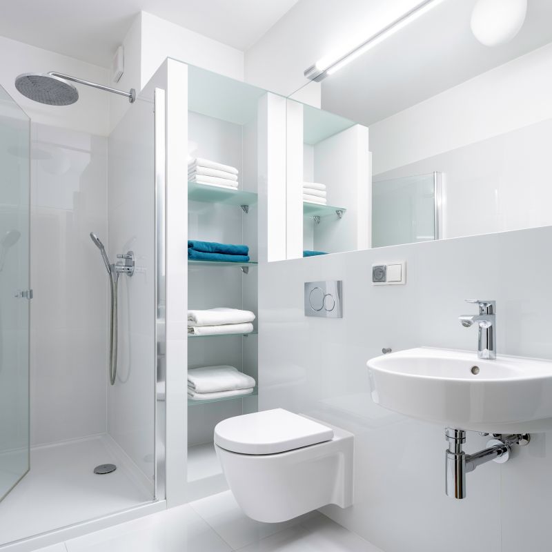 Shower with Built-In Storage